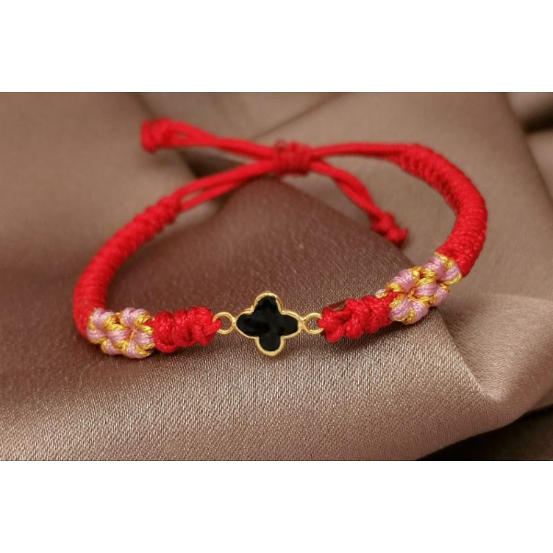 Gelang Emas Bunga Asli 8K 375%  Tali Plintir