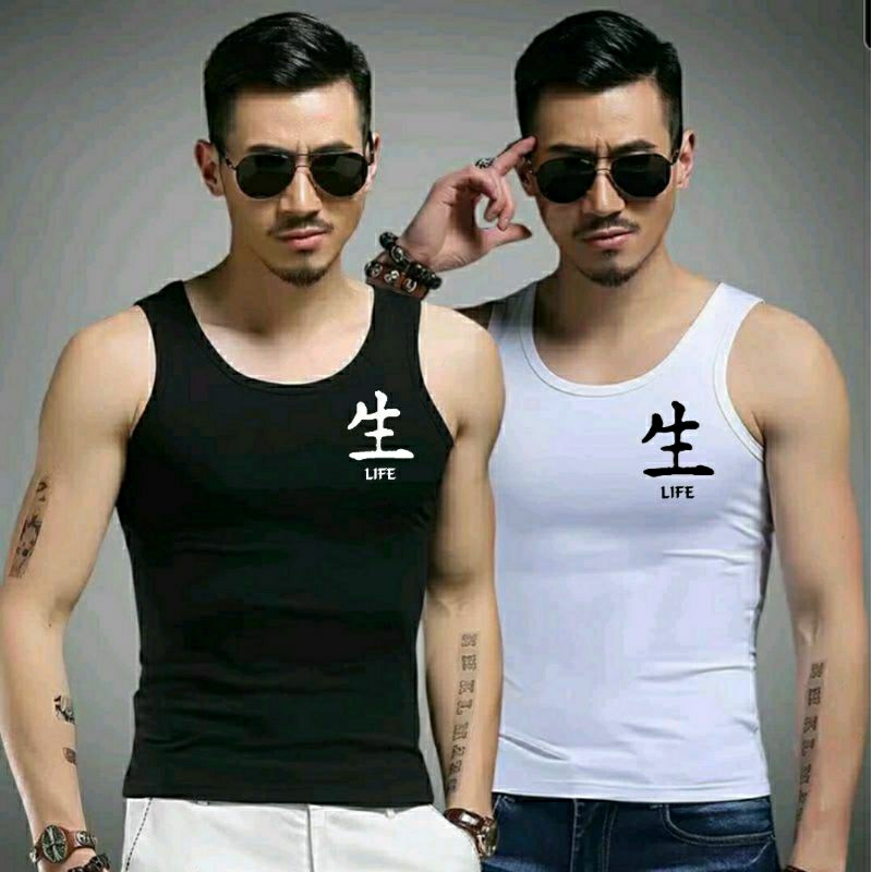 Singlet Pria Tanktop Lelaki Baju Singlet Cowok Baju Tanpa Lengan Pria