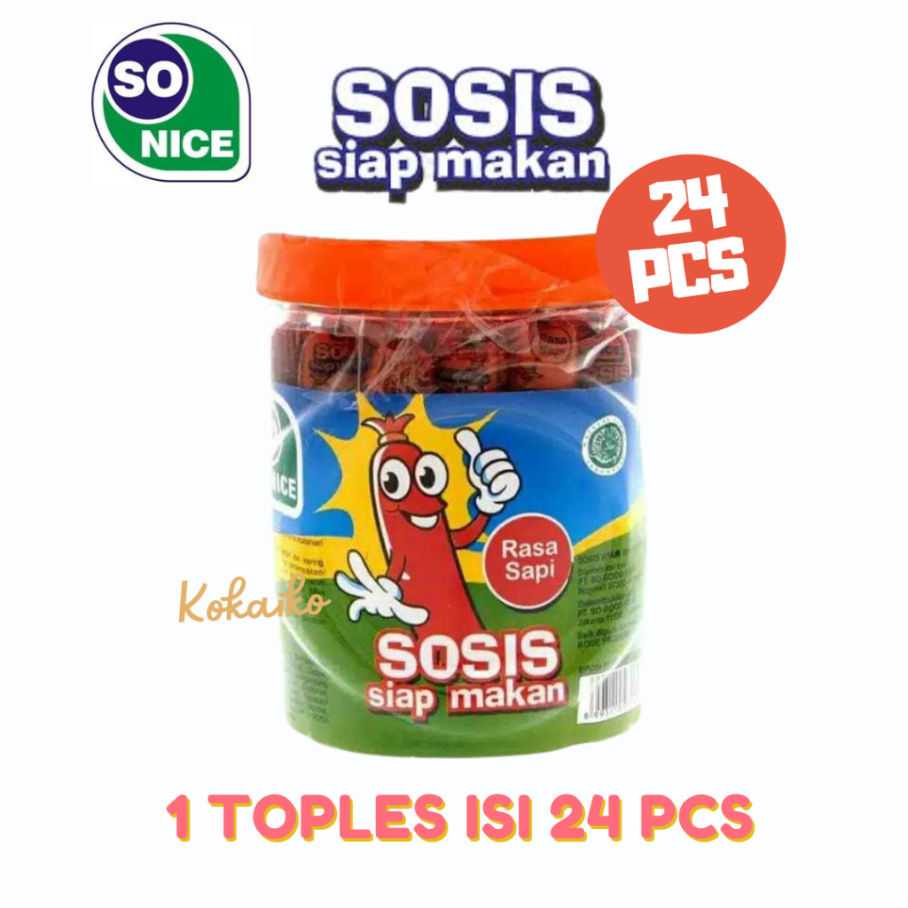

Sosis So nice Siap Makan 1 Toples isi 24 pcs @21 gram