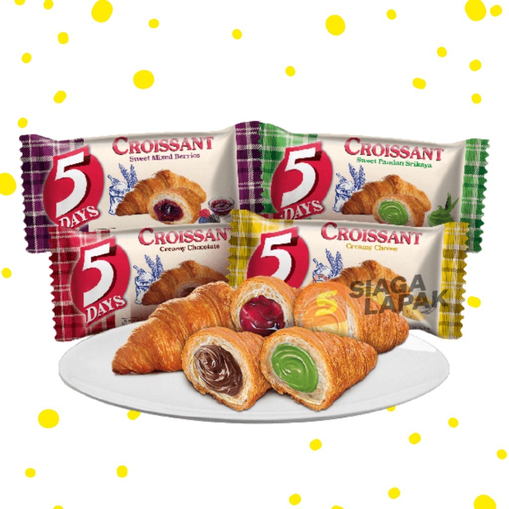 

Croissant 5 Days 60gr All Varian Roti Kroisan Coklat | Buah berry