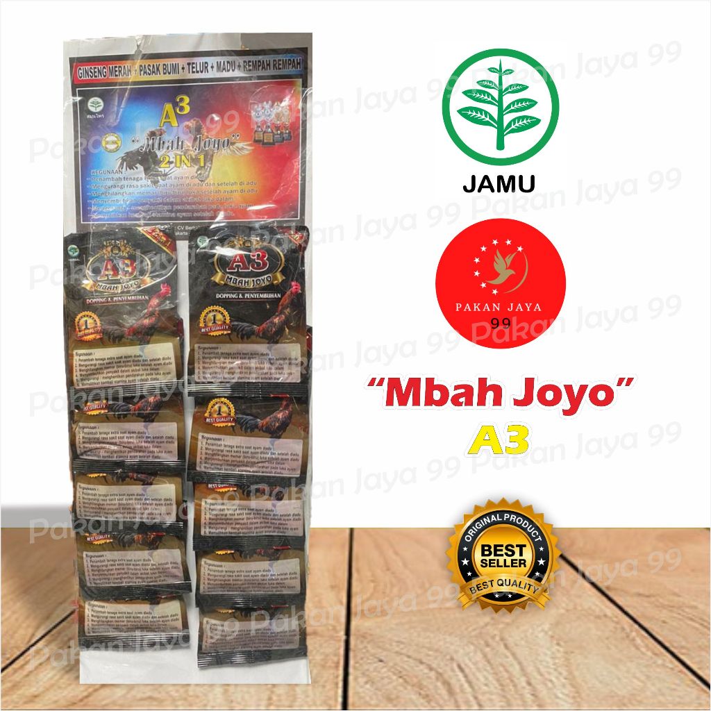 READY MBAH JOYO A3 1 RENTENG VITAMIN JAMU AYAM UNTUK PENYEMBUHAN DAN PERSIAPAN LAGA TAMBAH STAMINA