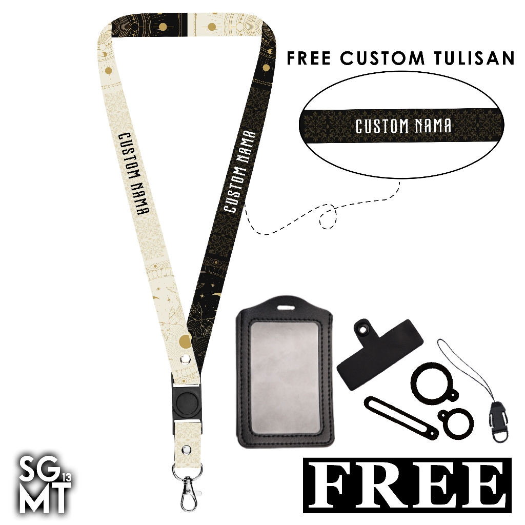 

Lanyard Custom Nama Satuan Mysticism Edition Tali Gantungan Hp Free Holder Bisa Request Nama 2 Sisi