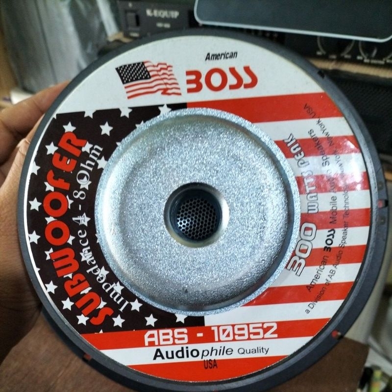 SPEAKER SUBWOOFER SPEAKER 10 INCH AMERICAN BOSS DOBEL VOICE COIL ORIGINAL