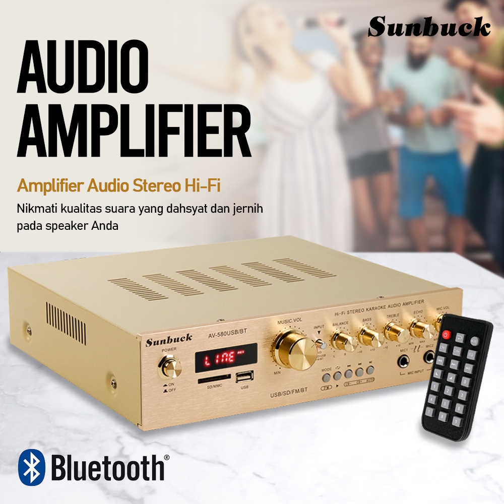 Amplifier Ampli Sunbuck Karaoke 5CH 920W - AV-580USB/BT