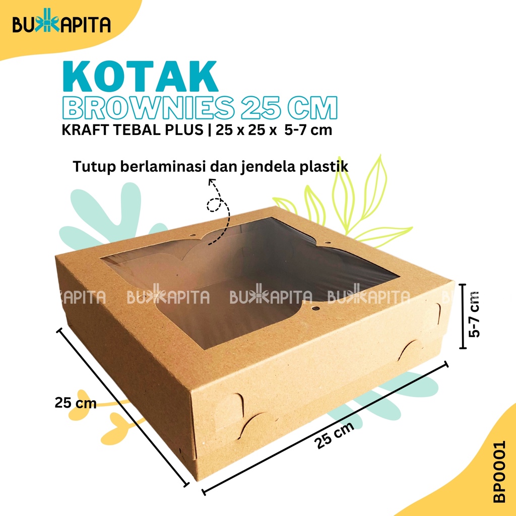 

Kotak brownies/dus kue/kotak cake/pastry/gift box/hampers/25 cm