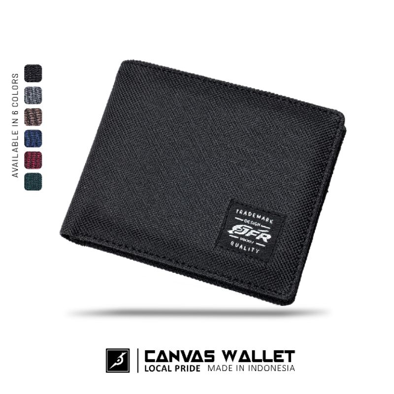(BISA COD) KL017 JFR Fashion Dompet Pria Bahan Kulit Canvas JP10 Dompet Lipat Murah Dompet kartu