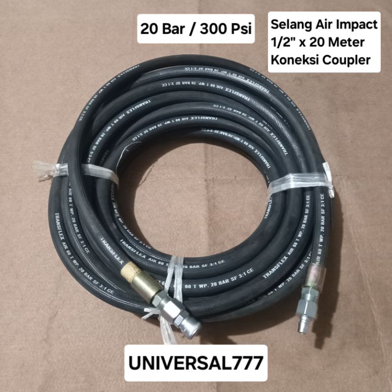 1/2" x 20 Meter Selang Untuk Mesin Impact Impek Alat Kunci Buka Baut Roda Ban Truk