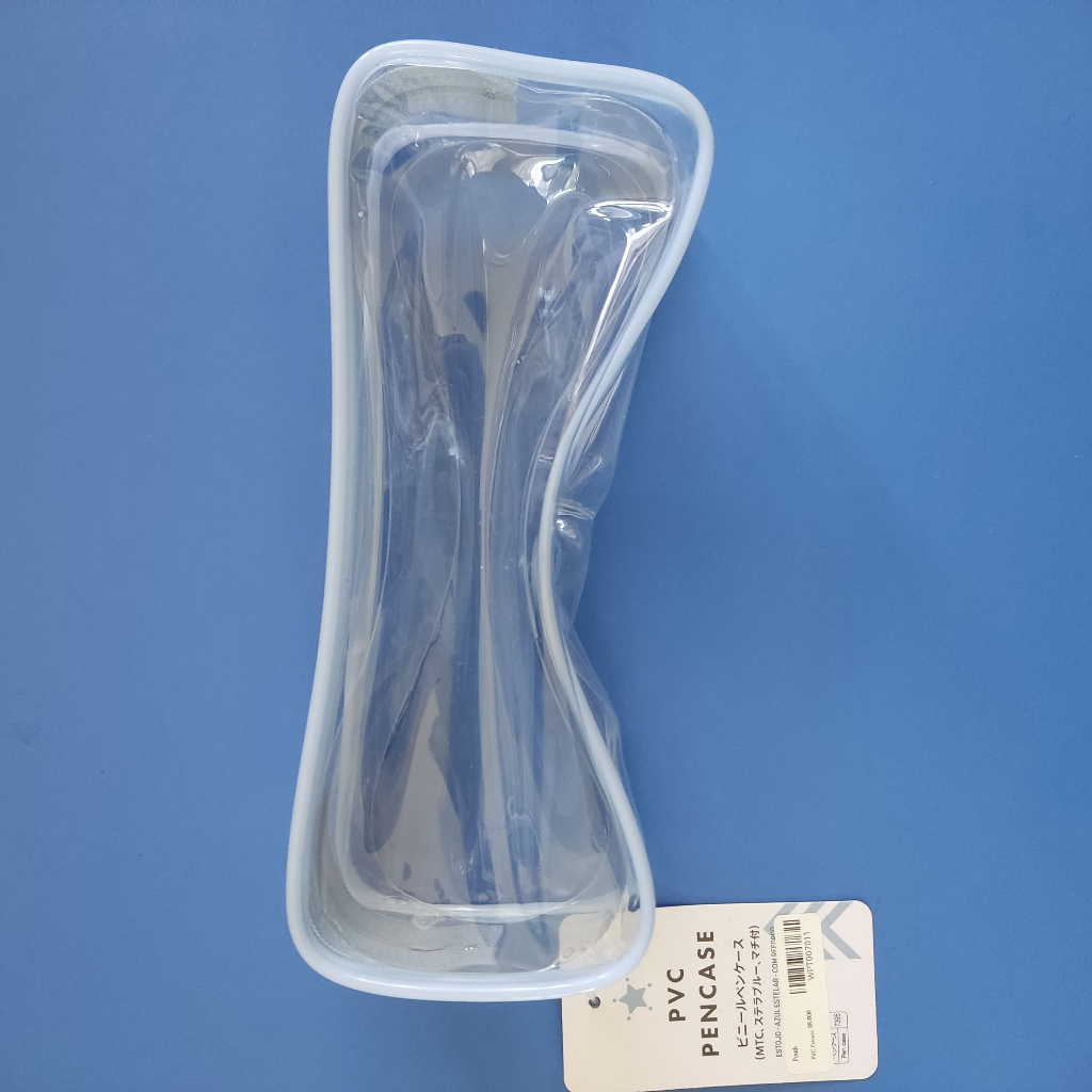 

Daiso PVC Pencil Case Soft Blue