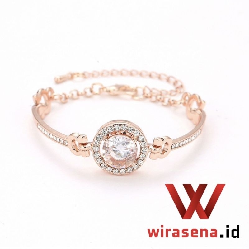 Gelang permata wanita imitasi gelang permata kw gelang wanita rose gold gelang estetik wanita gelang
