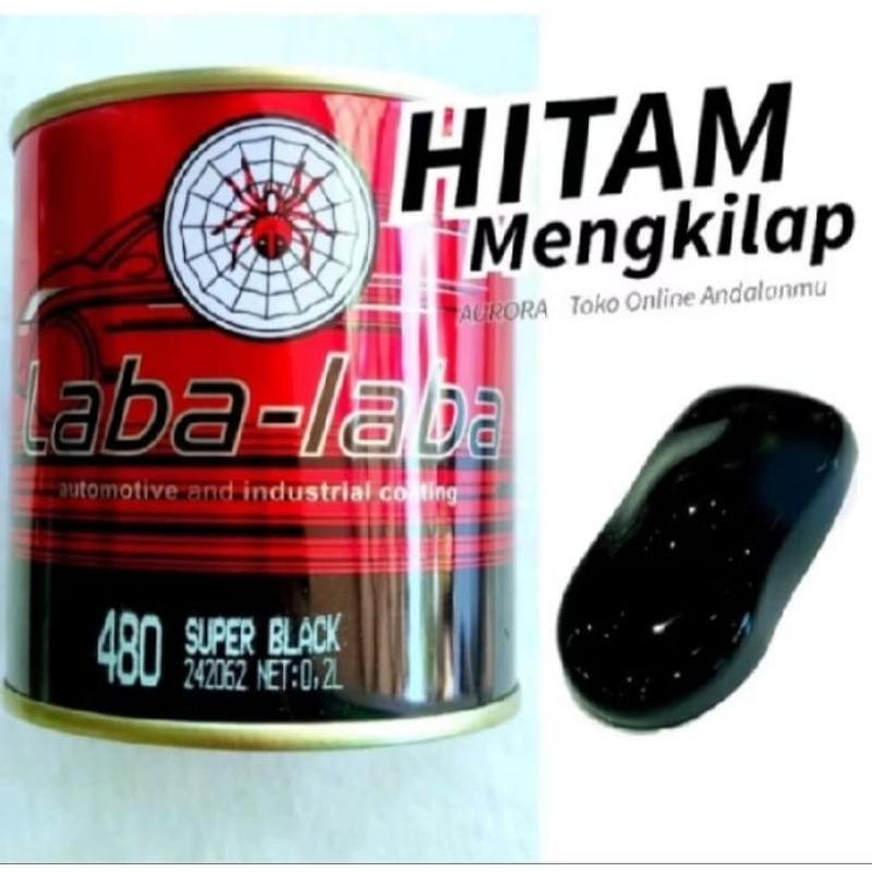Cat Laba-laba Super Black 480 Hitam Mengkilap/Hitam Glossy