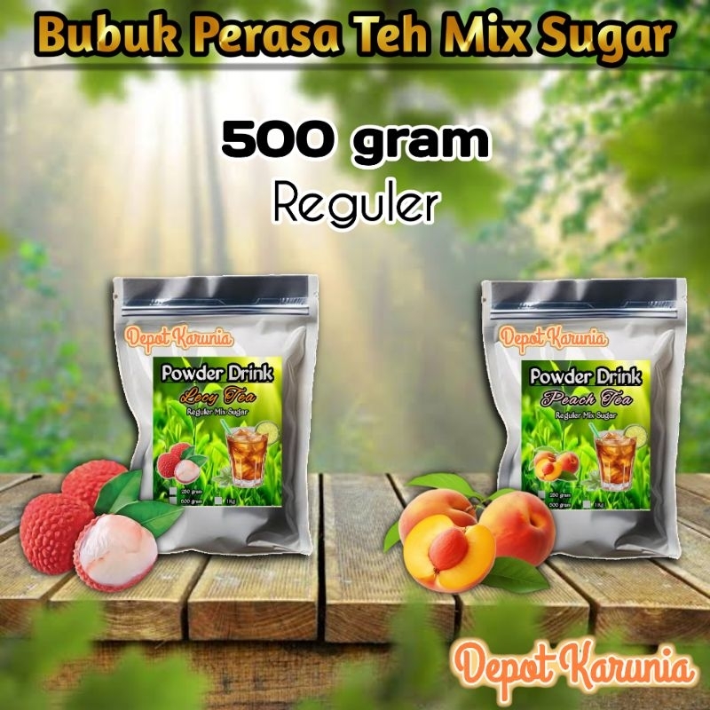 Bubuk Minuman Aneka Rasa Teh 500 gram Serbuk Minuman Rasa Teh Kekinian Kemasan 500gr