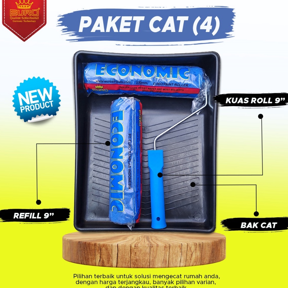 Hadir Terkini PAKET Bak Cat  Kuas Roll 9 inch  Refill  Bak Cat Tembok  Kuas Roll Tembok  Bak Cat Cai