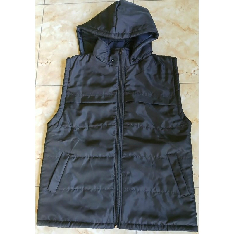 Jaket Rompi Parasut Rompi Hoody Bahan Parasut Pria Peles Rompi Pria dan Wanita