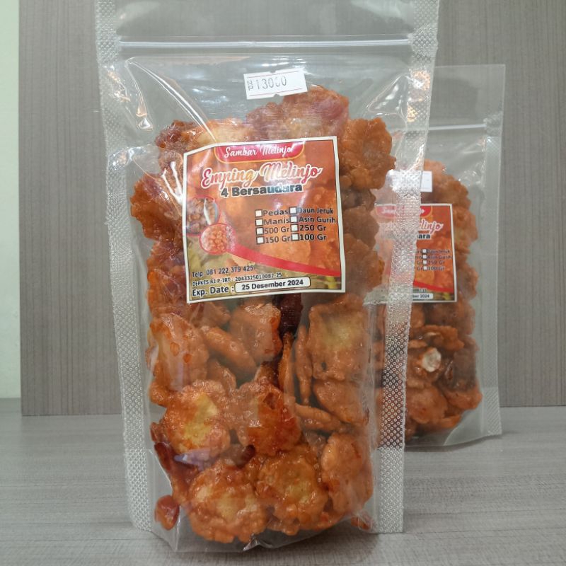 

Emping Melinjo Keripik Melinjo Pedas Crispy Kripik Snack Food Goreng Kering Manis Cemilan