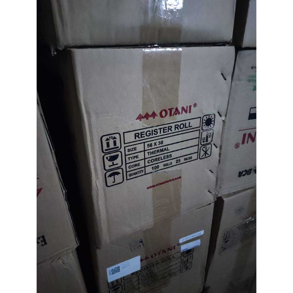 

KERTAS TERMALL KERTAS STRUK THERMAL 58X40 PERKARTON 100ROLL