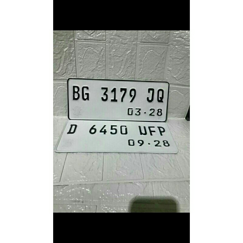 Plat Nomor Motor Font Baru