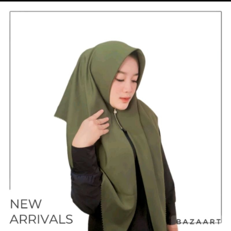 hijab instan / hijab resleting Zipper / hijab motif