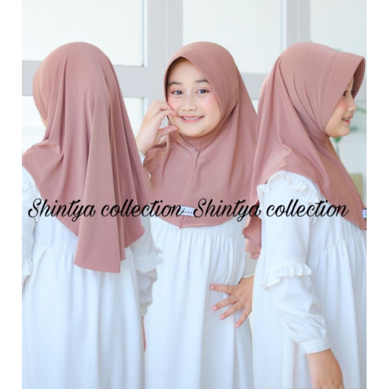 Hijab Jilbab Kerudung KAENAN Kids ( Uk S ) Jersey Spandex Original 100% Hijab By Shintya Collection