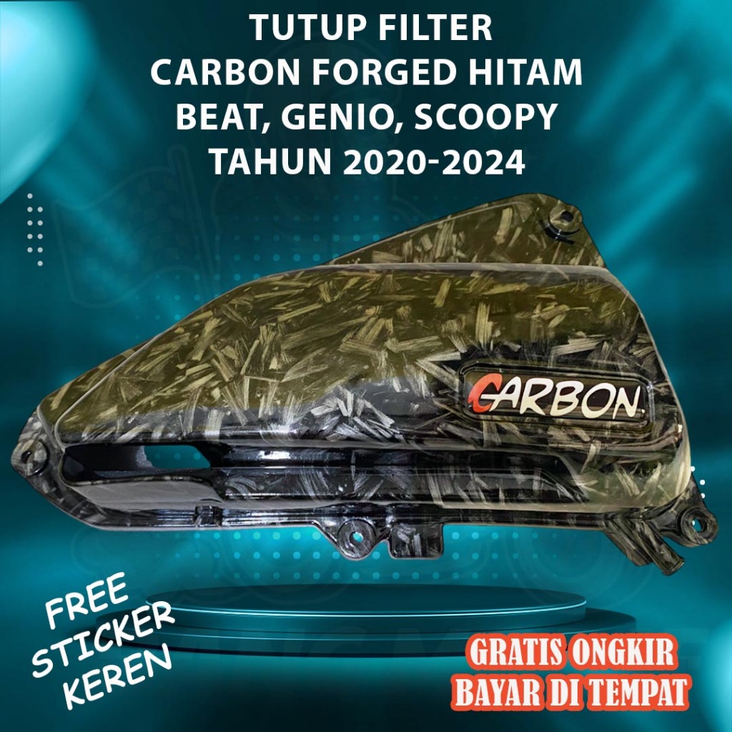 Tutup Filter Beat 2020 Model Carbon Forged Hitam Tutup Filter Carbon Soopy Tutup Filter Genio 2021 C
