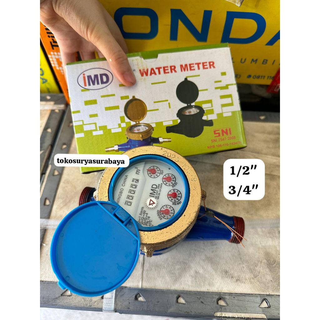 METERAN AIR PDAM BESI 1/2" 3/4" High Rekomen Meteran PDAM 1/2" 3/4" METERAN AIR PDAM 1/2" PLASTIK SN