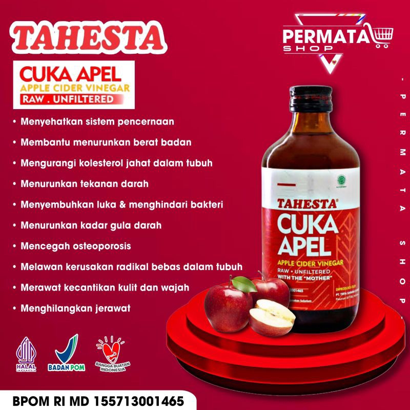 

Cuka Apel tahesta 320ml Ori Kemasan Baru