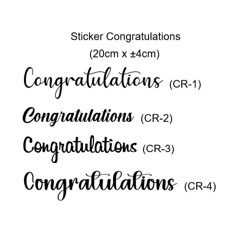 

STICKER BALON BOBO PVC CONGRATULATION 20cm, cutting sticker vinyl