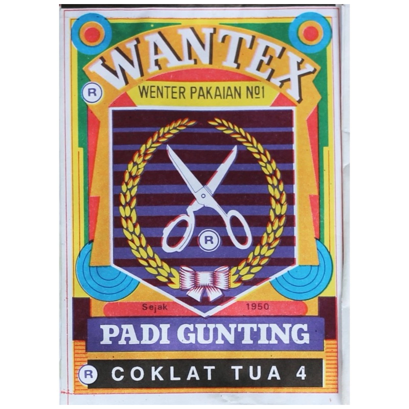 Wantex Wenter Pewarna Pakaian/Kain Padi Gunting Original  Sumbo No.1 Terpercaya Sejak 1950 Tidak Lun
