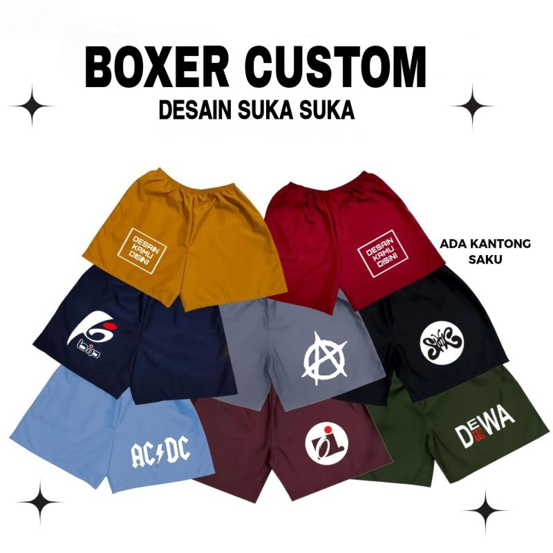 BOXER POLOS CUSTOM // BOXER PRIA WANITA // CELANA DALAM CUSTOM // KOLOR CUSTOM // BOXER POLOS CUSTOM