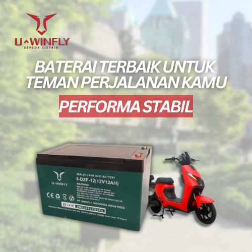 AKI BATERAI MOBIL MOTOR LISTRIK SELIS EVB 6DZF12 12v 12ah DEEP CYCLE