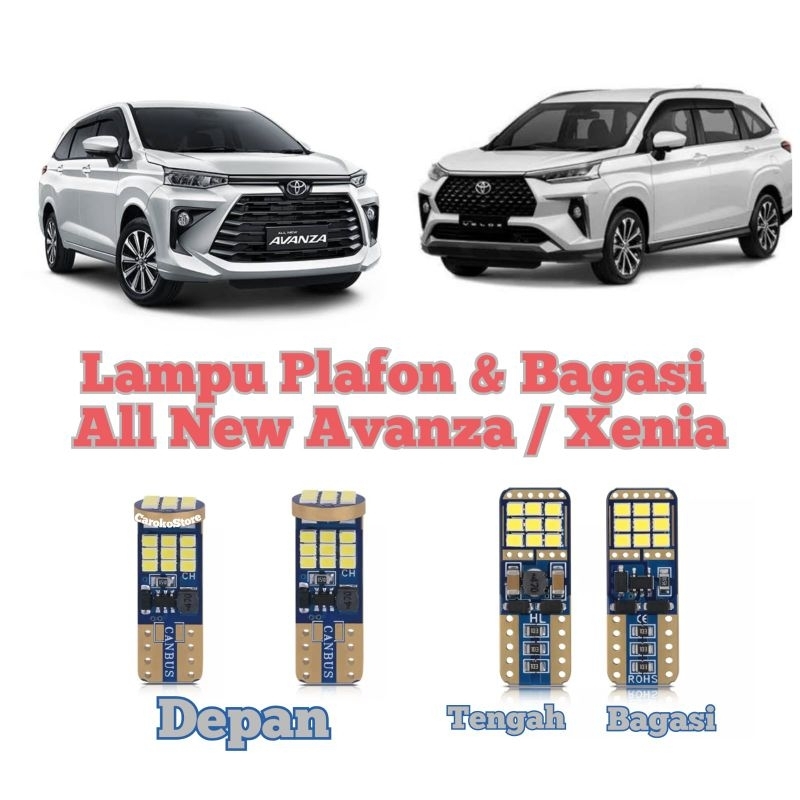 Lampu Kabin All New Avanza Xenia LED plafon bagasi 1set