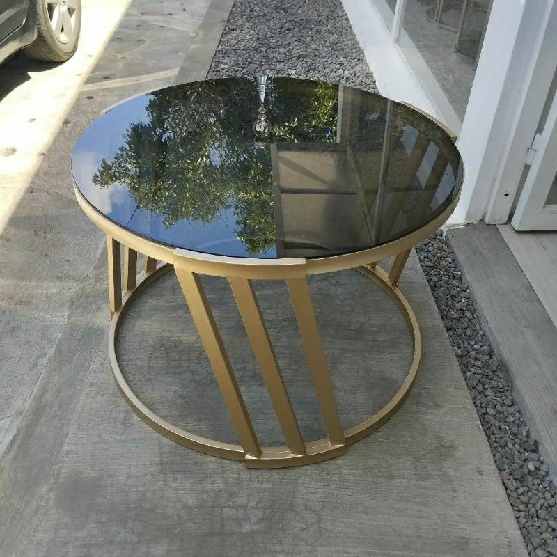 Meja Tamu Bulat Meja Ruang Tamu Marmer Meja Tamu Kaca Meja Bulat Diameter 75cm Meja Tamu Minimalis m