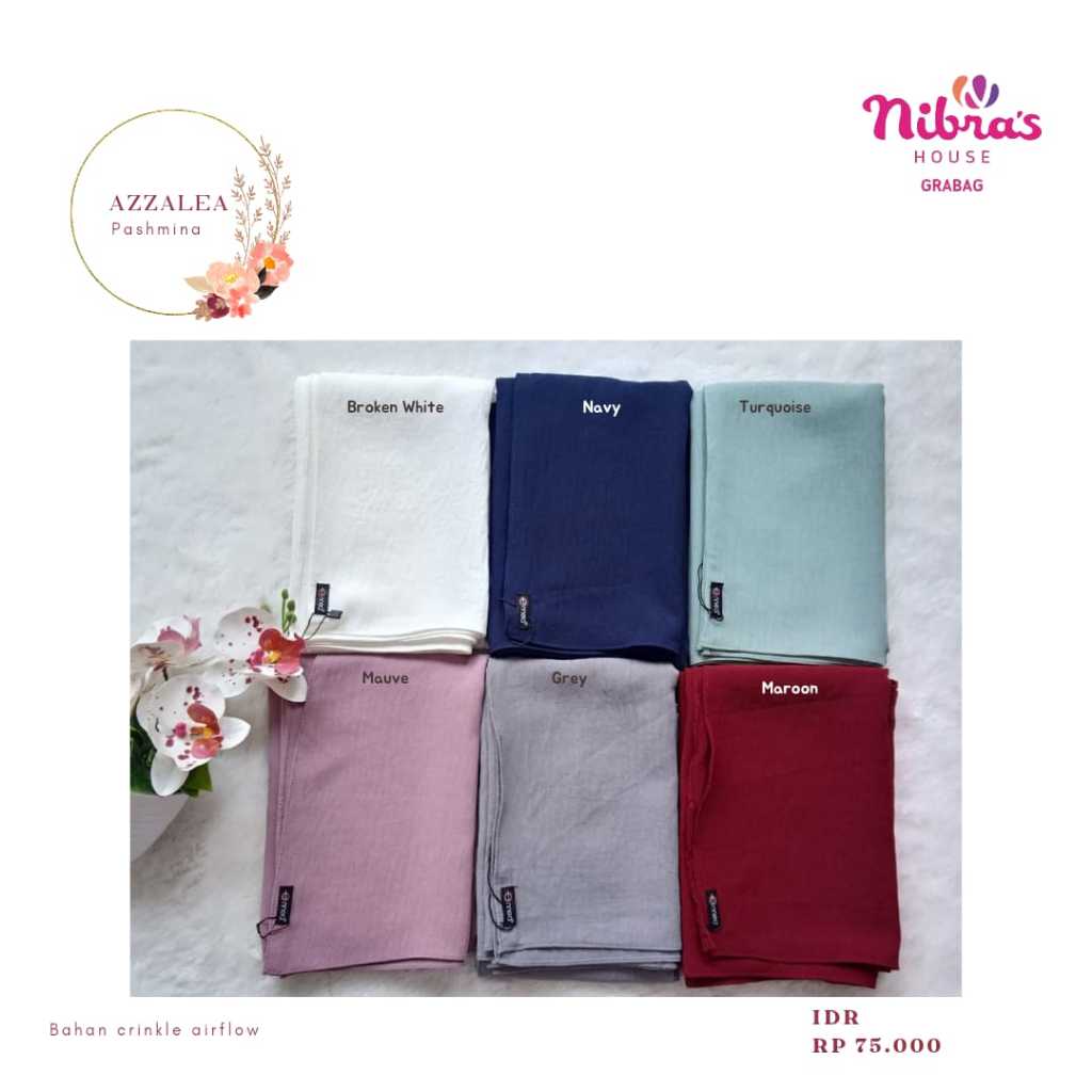 Ennea Hijab Pashmina Azzalea Maroon Bahan Airflow