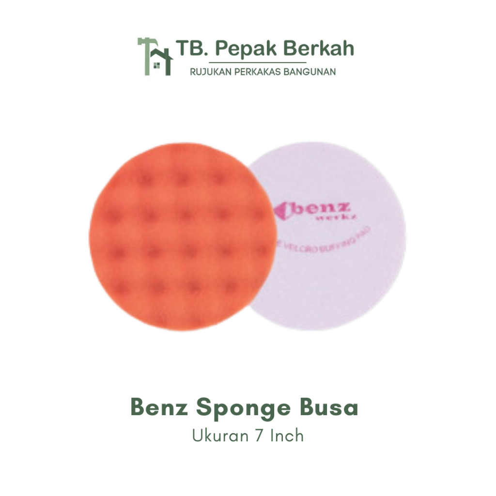 Busa Poles Mobil 7 inch / Wave Buffing Pad Oren/Random 7"/ Busa Sponge Benz