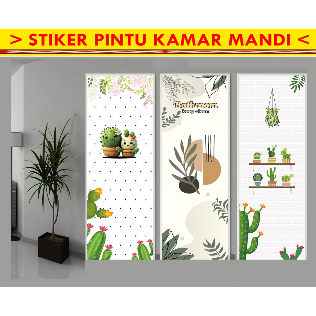 STIKER PINTU KAMAR MANDI, STIKER PINTU TOILET/WC, WALLPAPER PINTU