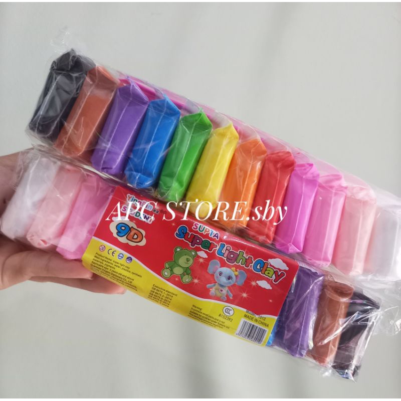 (APC) Magic Clay Polimer isi 12 Free Alat Pengukir// Mainan Kreatifitas Anak // SIAP KIRIM BISA COD