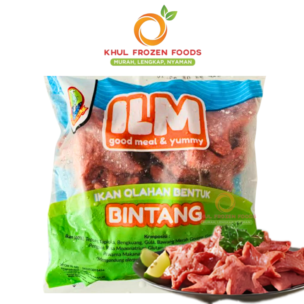 

ILM ikan olahan bentuk Bintang 500gr / ILM / Olahan ikan / Bakso ikan / Suki-suki / Jajanan gorengan