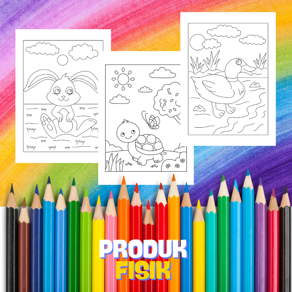 

(PRODUK FISIK) LEMBAR KERTAS MEWARNAI ANAK (Minimal pembelian 10lbr)