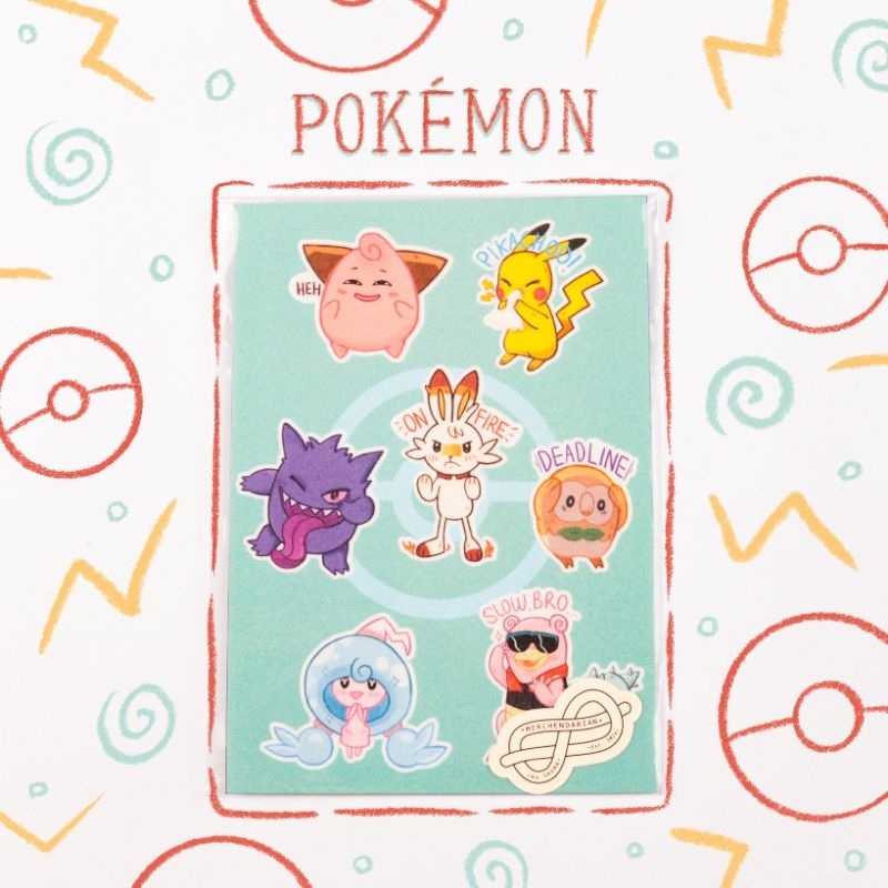 

MERCHENDARIAN Pokemon - Vinyl Sticker Sheet