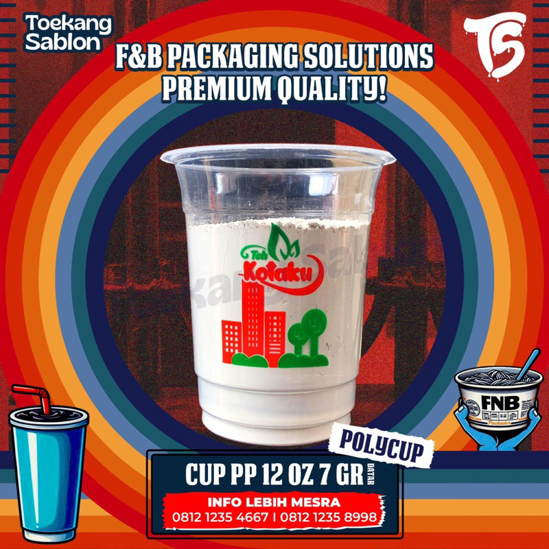 Sablon Cup PP 12oz Polycup