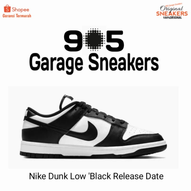 Sepatu Nike Sb Dunk Low Retro Panda Black White Original
