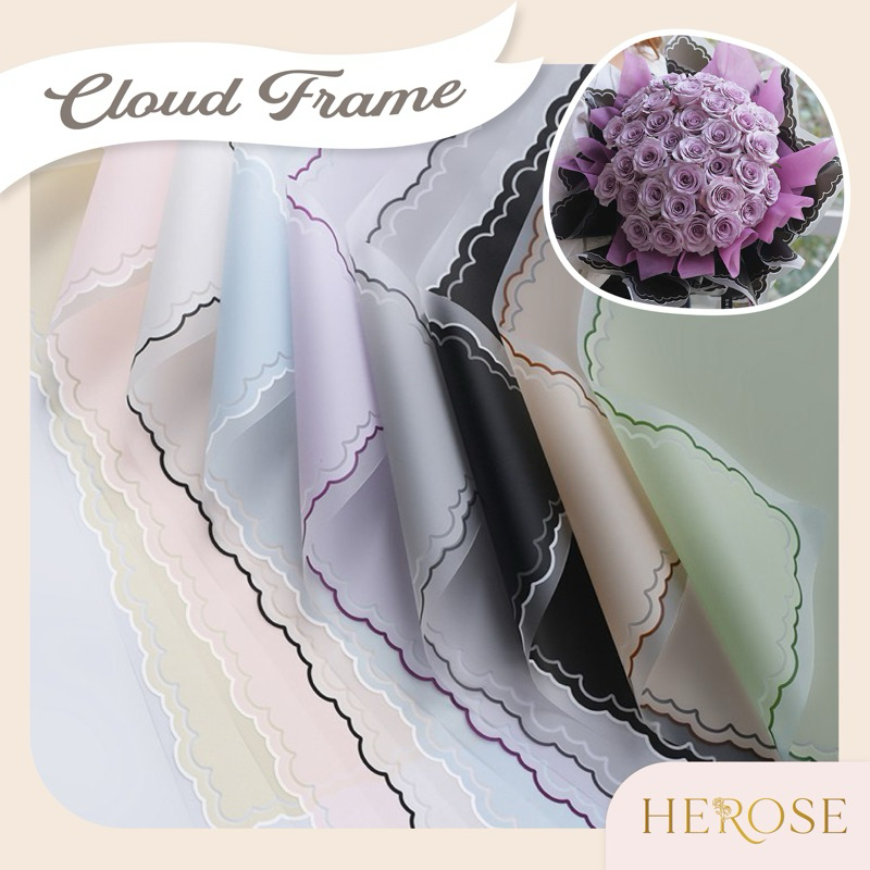 

FLOWER WRAPPING PAPER VARIAN LIST CLOUD AWAN FRAME TRANSPARAN KERTAS BUKET BUNGA CELLOPHANE ECER TERMURAH