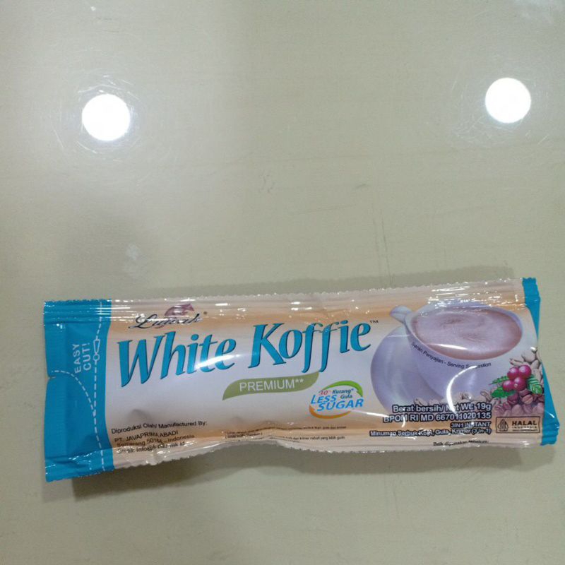

White Koffie less sugar