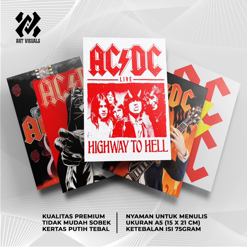

Buku Tulis Custom Tema Band ACDC Terlengkap Termurah Model Bebas Pilih Foto / Buku Tulis Sekolah / Buku Catatan