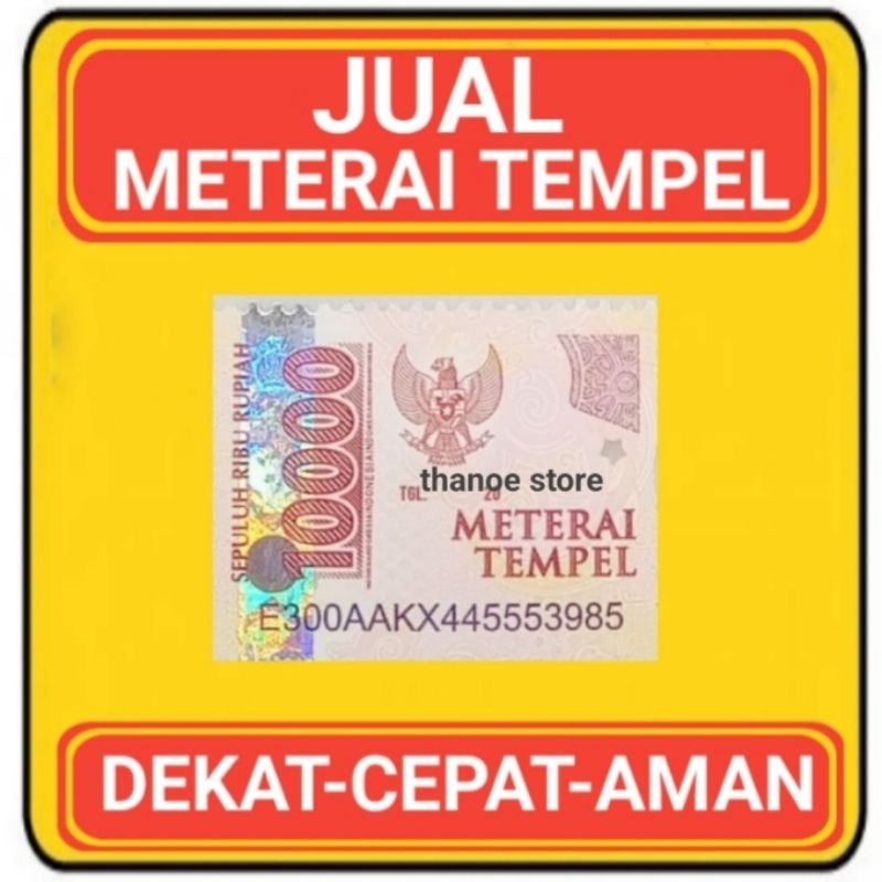 

Stiker Tulisan Jual Meterai Tempel