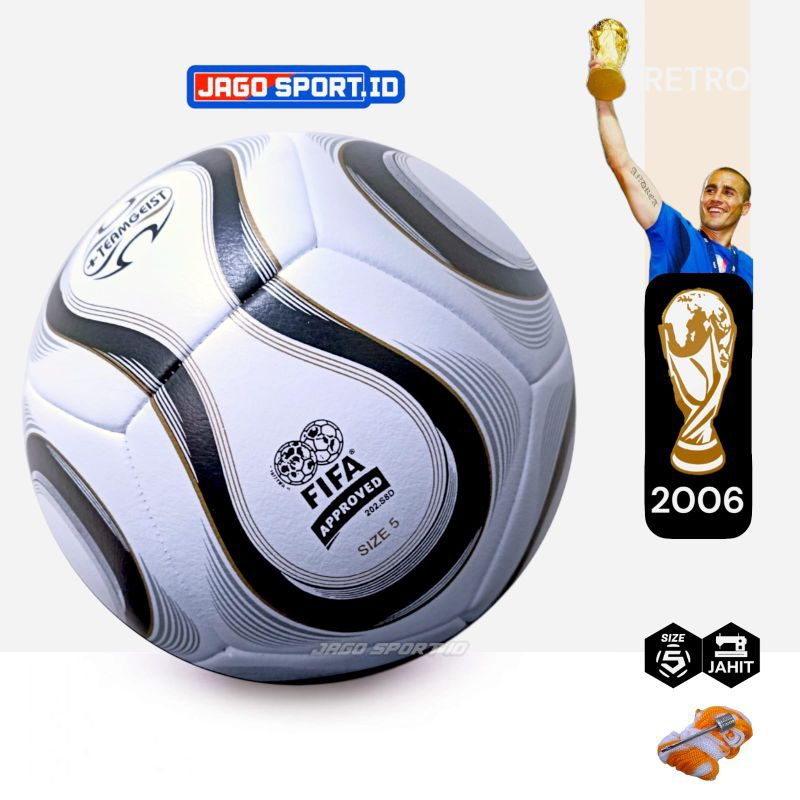 TEAMGEIST BOLA SEPAK SIZE 5 WORLD CUP 2006 GERMANY SEPAKBOLA KAKI FOOTBALL JAHIT EMPUK