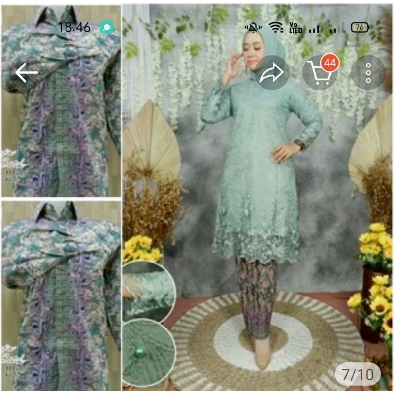 Tunik tille couple - set couple kebaya - kebaya kondangan - kebaya lamaran - kebaya jumbo