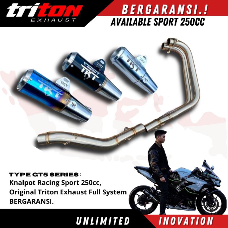 Knalpot Racing R25 CBR250 NINJA 250 NEW/OLD Original Triton Exhaust Full System Free DBkiller