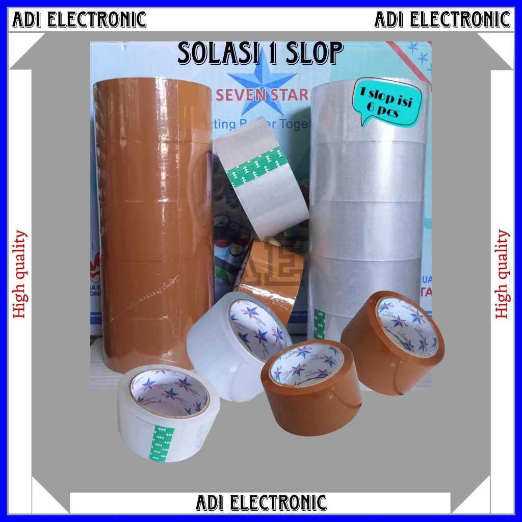 

SOLASI LAKBAN COKLAT DAN SOLASI LAKBAN BENING ISI 5 BIJI