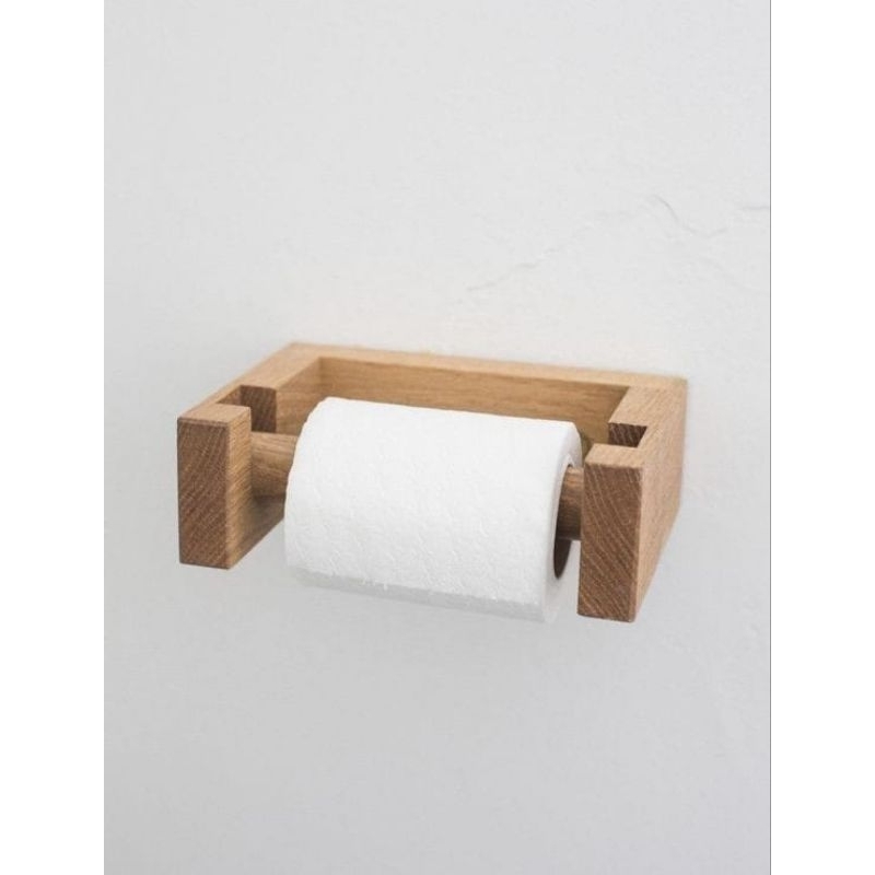 Tempat Tisu gulung toilet kayu jati perhutani