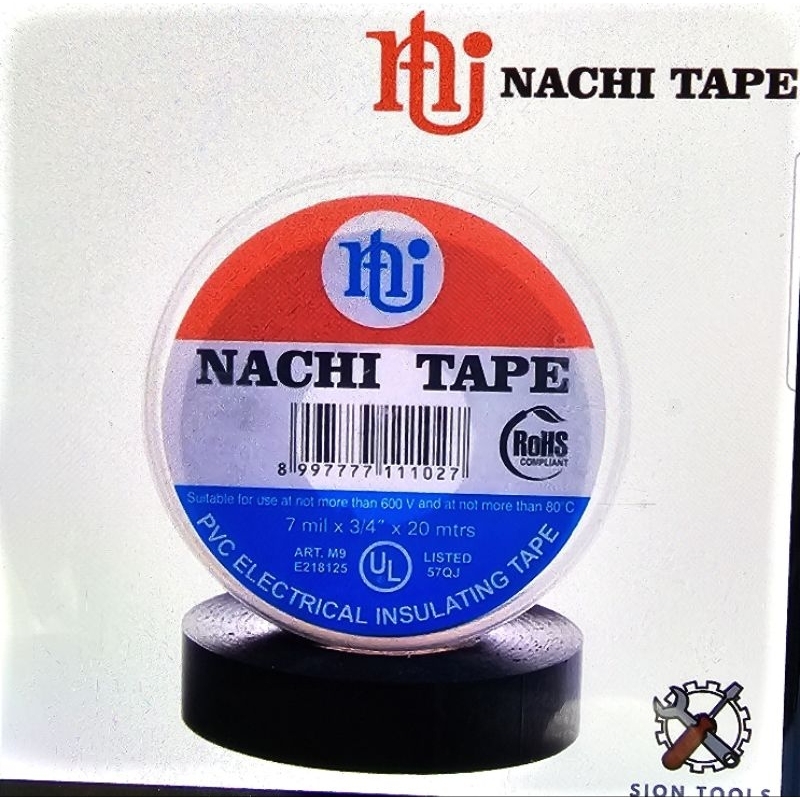 

ISOLASI NACHI HITAM MERAH BIRU KUNING TAPE 19MM X 20 M